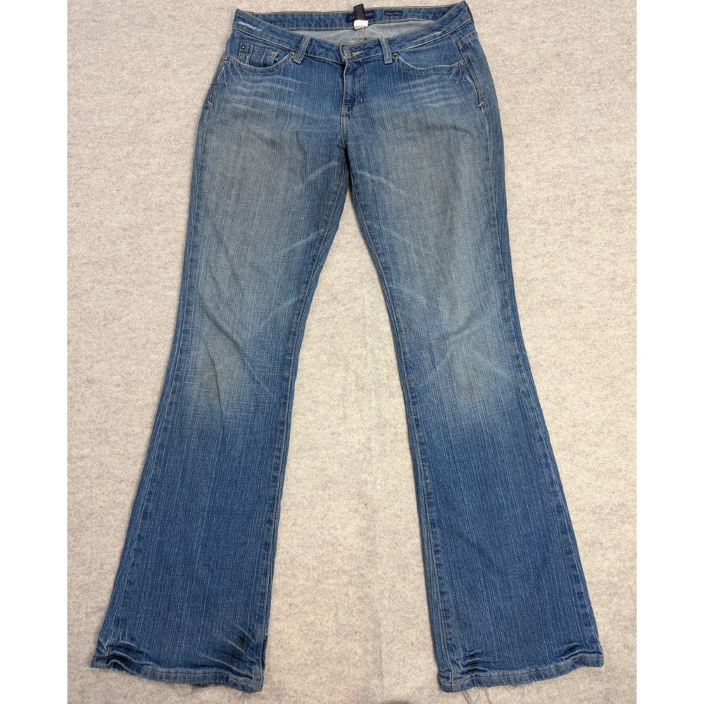 Aeropostale Stretch Flare Jeans Womens 9/10L Medium Wash Blue Denim Low Rise